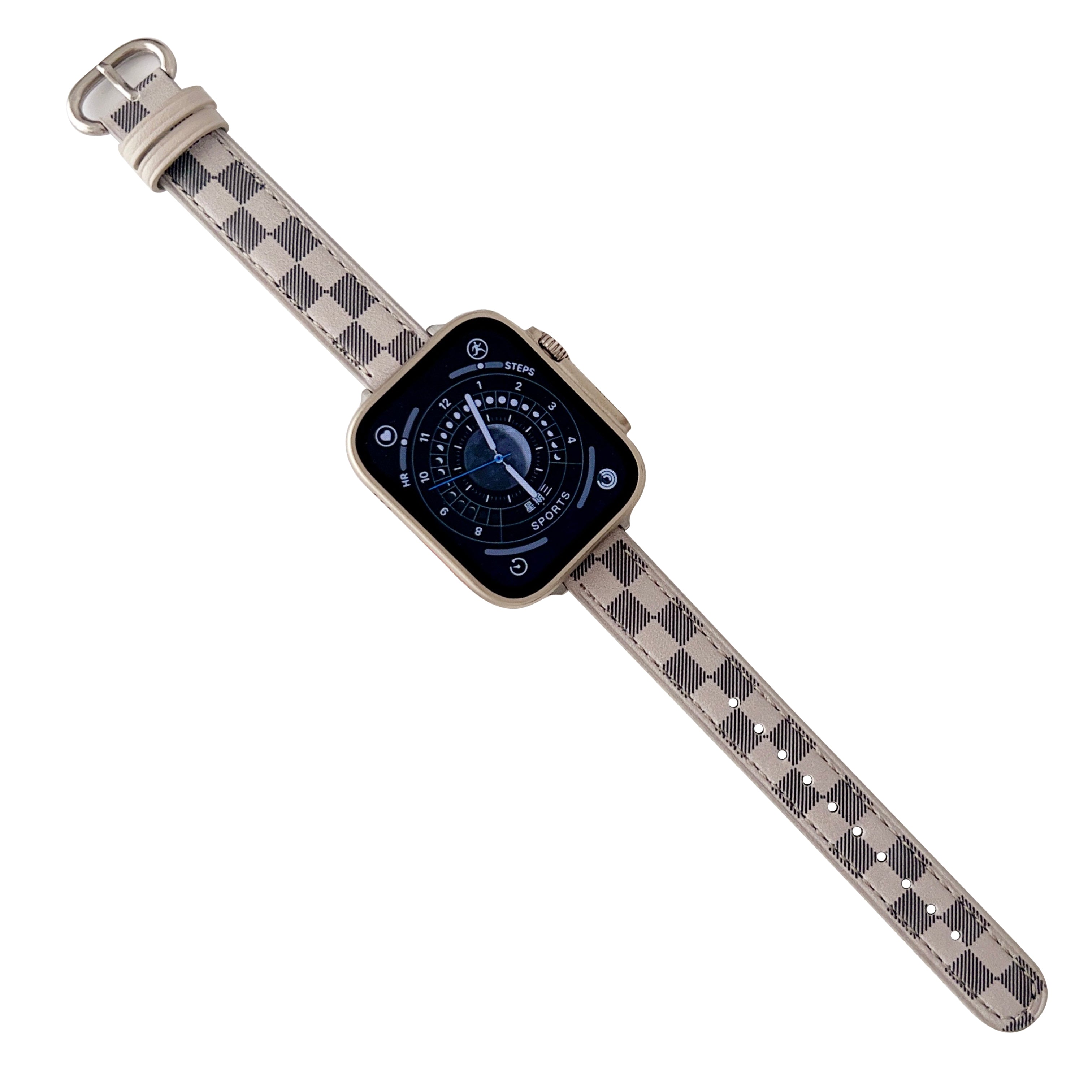 For Apple Watch Ultra 2 49mm Series 9 45mm SE (2023) 44mm Ultra 49mm 8 7 45mm 6 5 4 SE (2022) SE 44mm 3 2 1 42mm Genuine Cow Leather Band Grids Pattern Watch Strap For Apple Watch Ultra 2 49mm Series 9 45mm SE (2023) 44mm Ultra 49mm 8 7 45mm 6 5 4 SE (2022) SE 44mm 3 2 1 42mm Genuine Cow Leather Band Grids Pattern Watch Strap